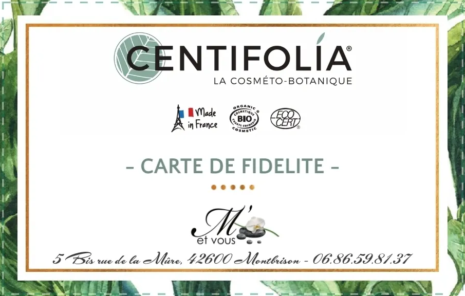 Carte fidélité Centifolia recto